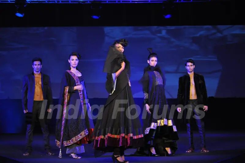 Models walking on the ramp for Manish Malhotra show for Chivas Studio