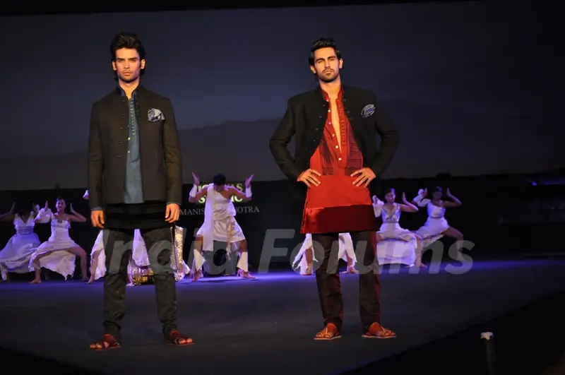 Models walking on the ramp for Manish Malhotra show for Chivas Studio