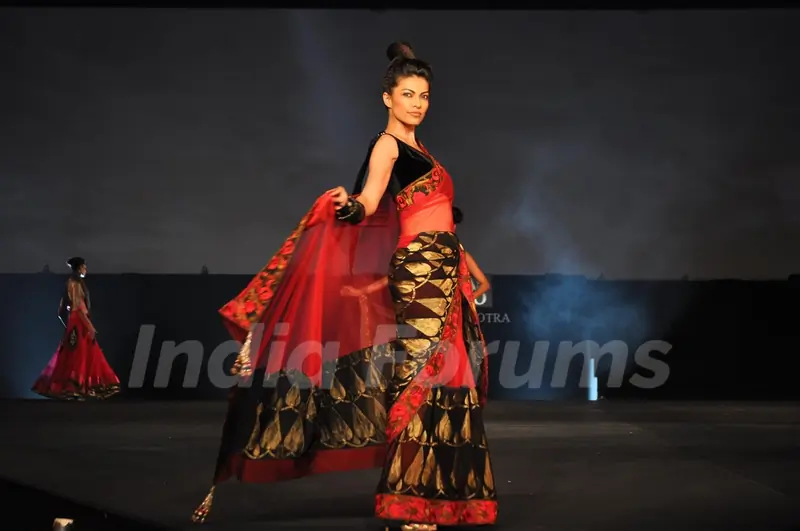 Models walking on the ramp for Manish Malhotra show for Chivas Studio