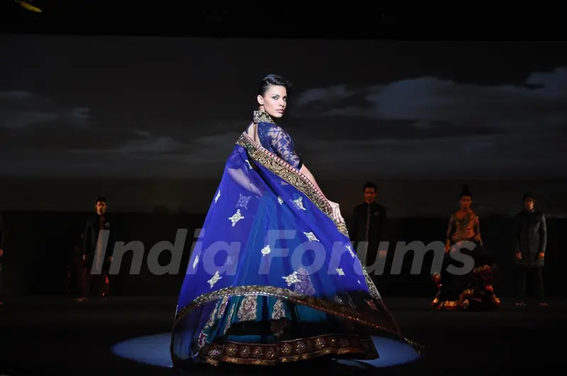 Models walking on the ramp for Manish Malhotra show for Chivas Studio
