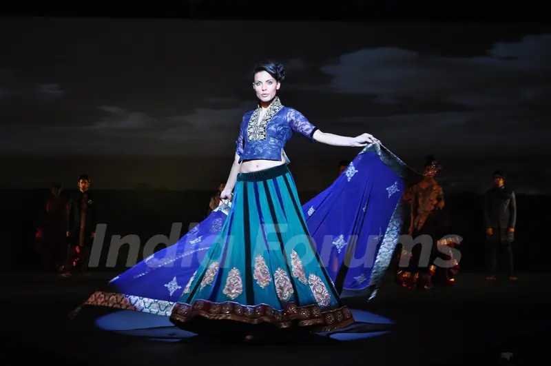 Models walking on the ramp for Manish Malhotra show for Chivas Studio
