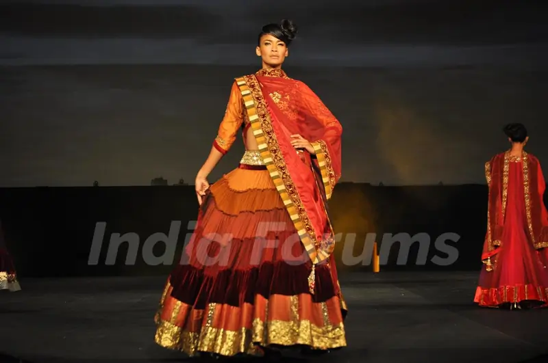 Models walking on the ramp for Manish Malhotra show for Chivas Studio