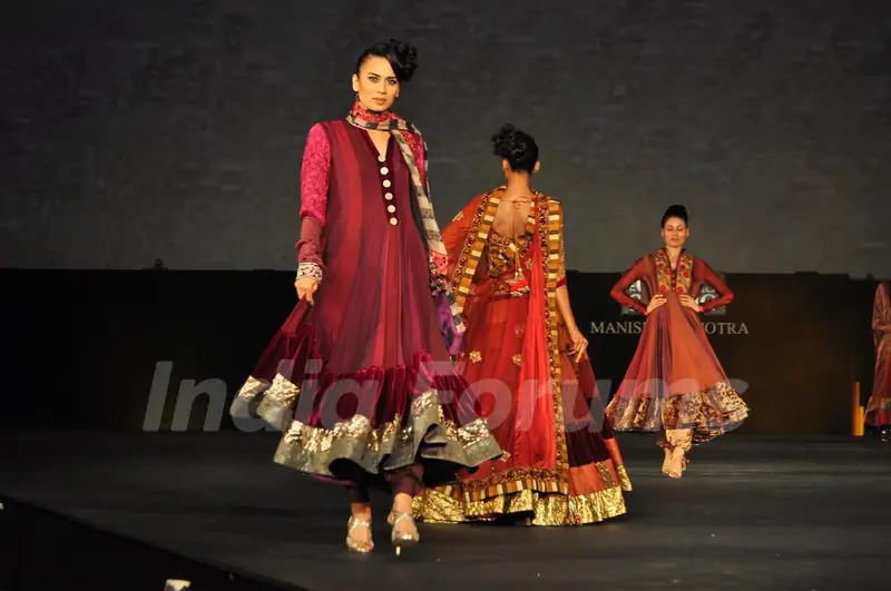 Models walking on the ramp for Manish Malhotra show for Chivas Studio