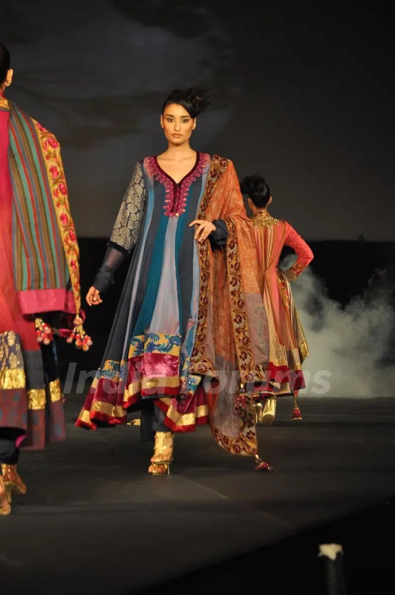 Models walking on the ramp for Manish Malhotra show for Chivas Studio