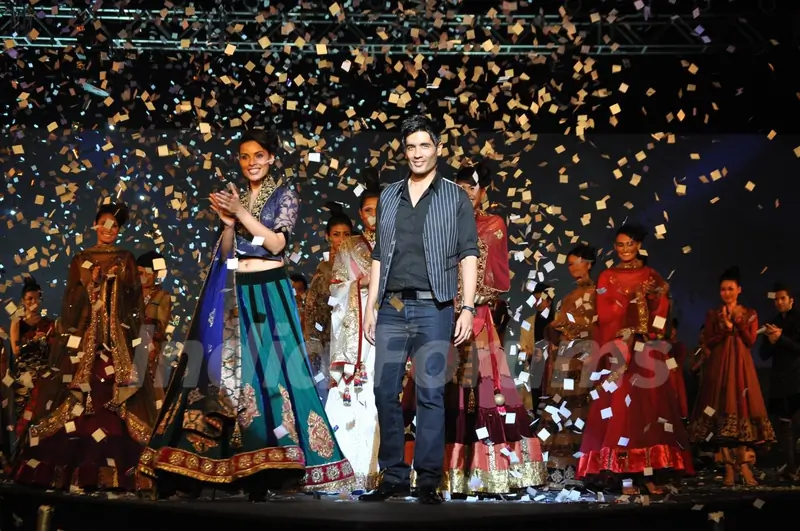 Models walking on the ramp for Manish Malhotra show for Chivas Studio