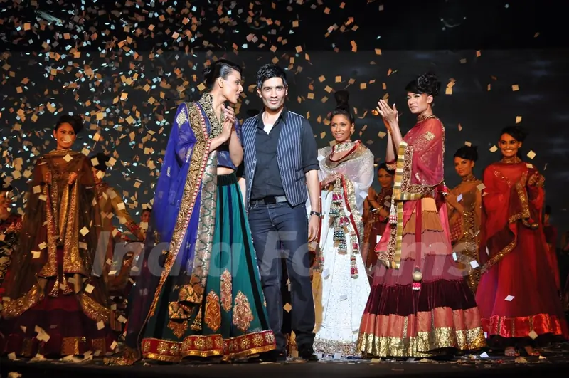 Models walking on the ramp for Manish Malhotra show for Chivas Studio