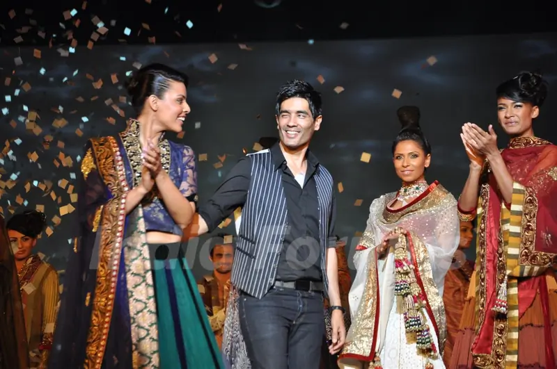 Models walking on the ramp for Manish Malhotra show for Chivas Studio