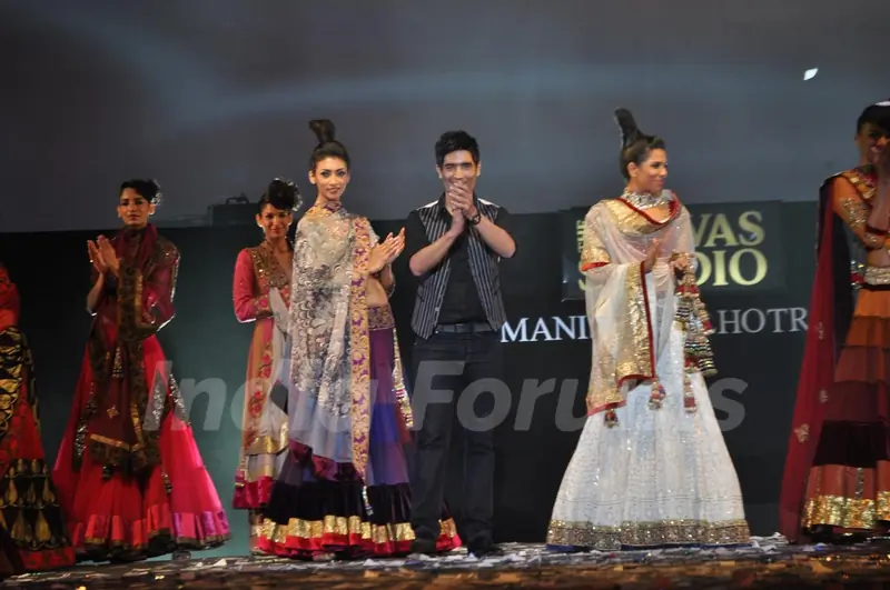 Models walking on the ramp for Manish Malhotra show for Chivas Studio