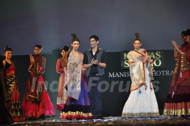 Models walking on the ramp for Manish Malhotra show for Chivas Studio