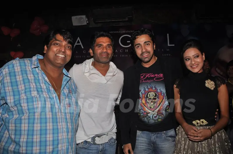 Sunil Shetty, Maddalsa Sharma, Nilesh Sahay and Ganesh Acharya launch the music of Angel film at Doc