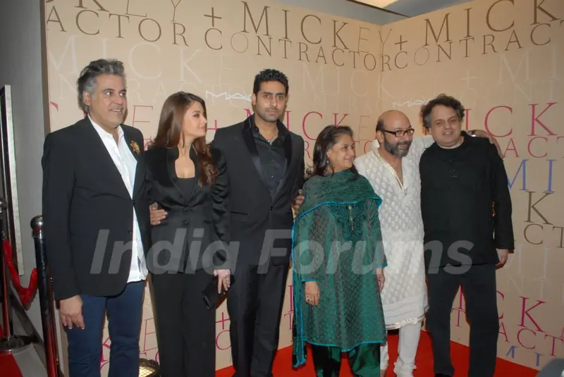 Jaya, Abhishek and Aishwarya Rai Bachchan in MAC bash hosted by Mickey Contractor