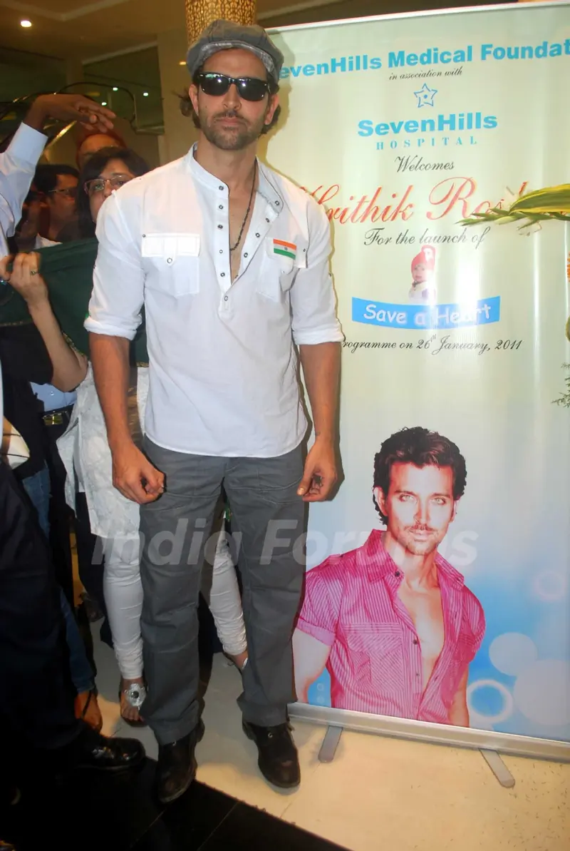 Hrithik Roshan at the launch of 'Save a heart' campaign by SevenHills