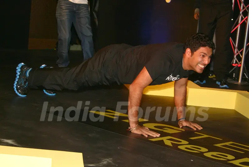 Cricketer Yuvraj Singh at a promotional event in New Delhi on Wed 2 Feb 2011. .