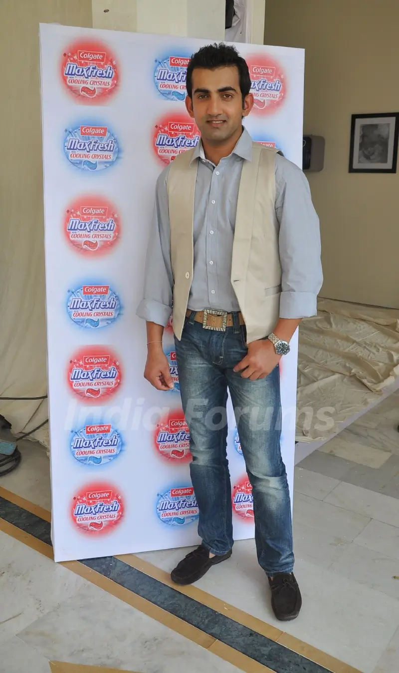 Gautam Gambhir features in the new TVC for Colgate MaxFresh gel. .
