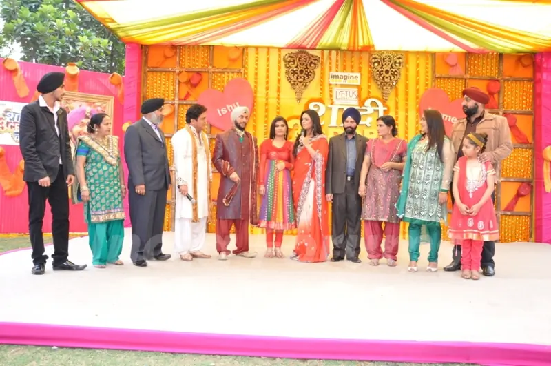 Host Ali Asgar and Mona Singh with participants at Imagine TV new reality Show "Shaadi 3 Crore Ki"