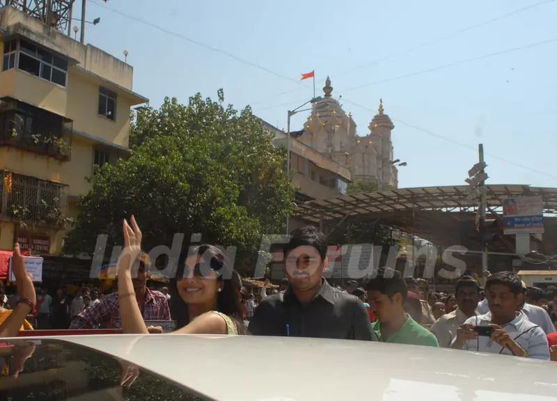Shilpa Shetty snapped at Siddhivinayak Temple