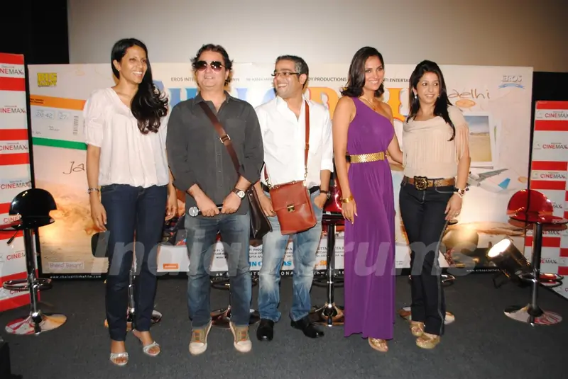 Vinay Pathak and Lara Dutta during the first look of film ‘Chalo Dilli’ in Mumbai