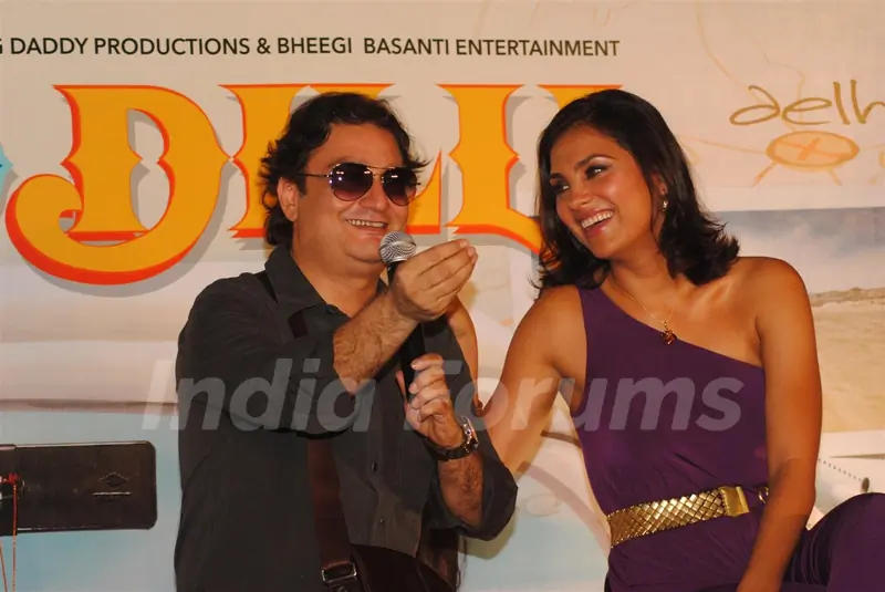 Vinay Pathak and Lara Dutta during the first look of film ‘Chalo Dilli’ in Mumbai