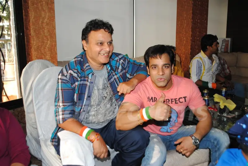 Abhishek Avasthi at Director Anil Sharma hosted the cricket screening at his house
