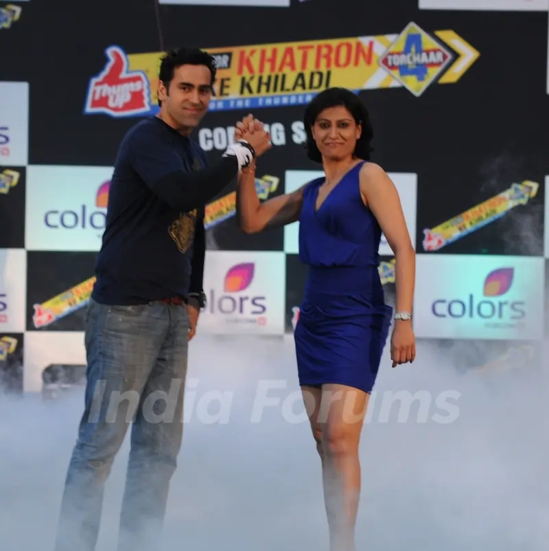 Anjum Chopra and Sandeep Sachdev at Press Conference of Fear Factor Khatron Ke Khiladi Season 4
