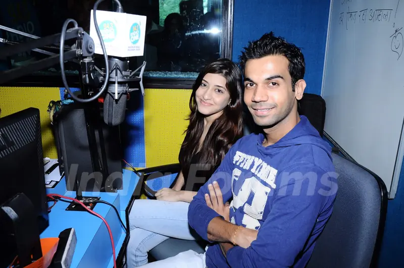 Raj Kumar Yadav and Kainaz Motivala cast of Ragini MMS at Radio one at Parel