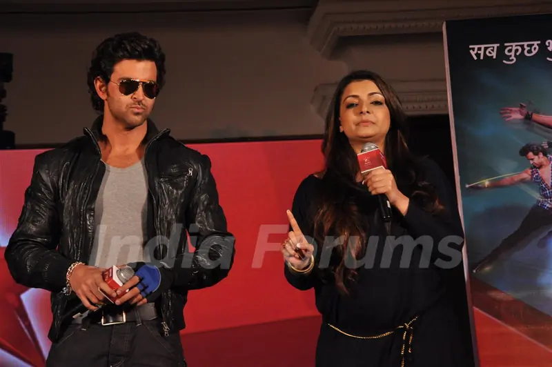 Hrithik Roshan and Vaibhavi Merchant at television’s reality show platform, 'Just Dance' press meet at TajLands End