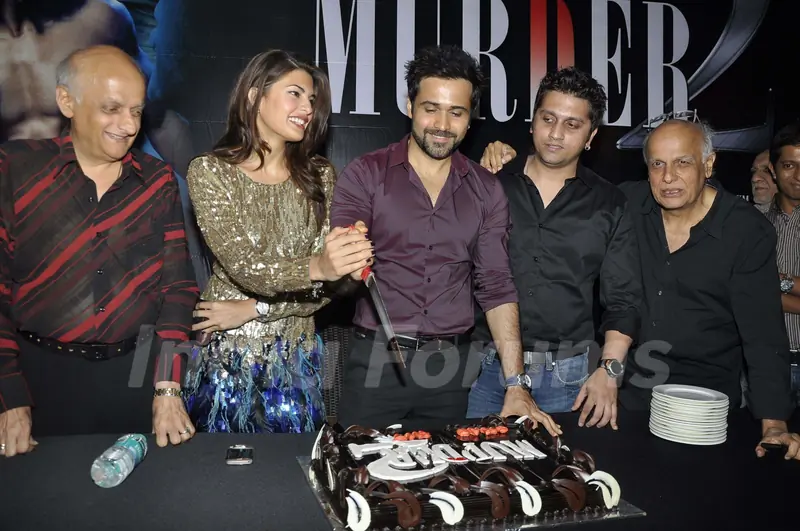 Jacqueline, Emraan, Mukesh and Mahesh Bhatt at Murder 2 success bash at Enigma, Mumbai