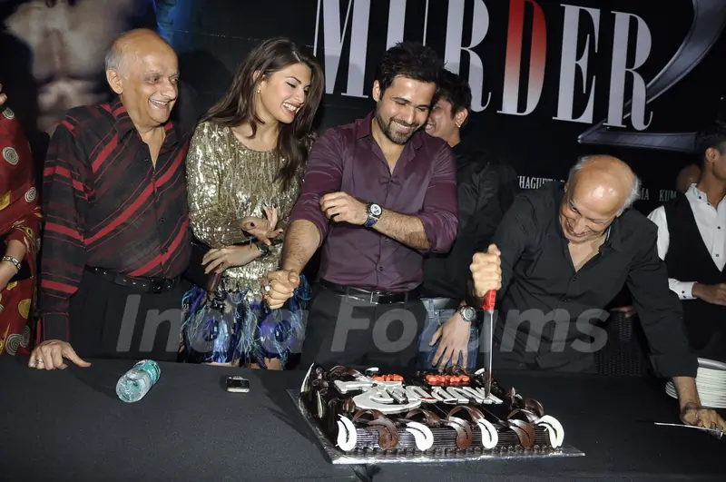 Jacqueline, Emraan, Mukesh and Mahesh Bhatt at Murder 2 success bash at Enigma, Mumbai