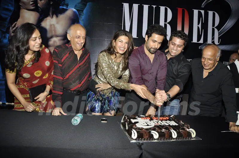 Jacqueline, Emraan, Mukesh and Mahesh Bhatt at Murder 2 success bash at Enigma, Mumbai