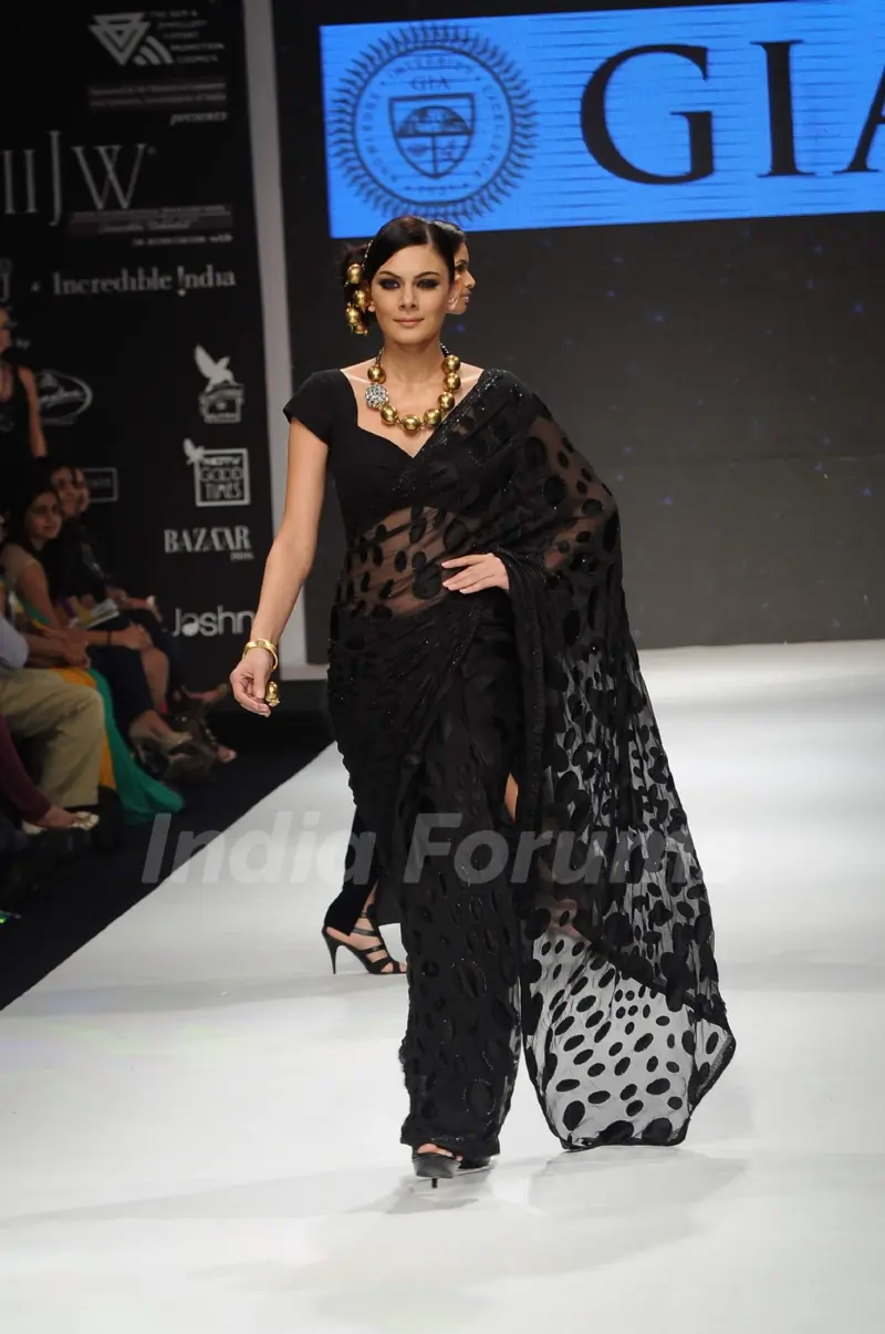 Models walks the ramp for Gia India at IIJW 2011 Day 4. .