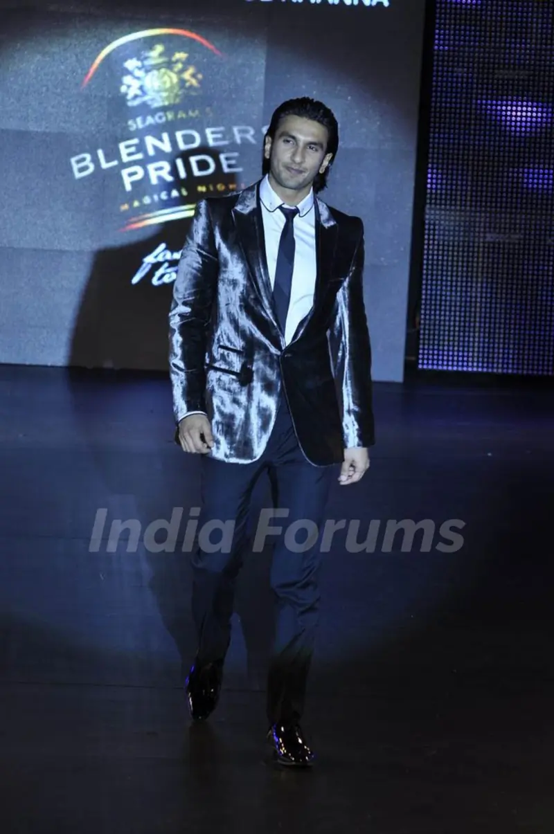 Ranveer Singh walks the ramp for designers Rohit Gandhi and Rahul Khanna's collections at Blenders Pride Fashion Tour day 2. .