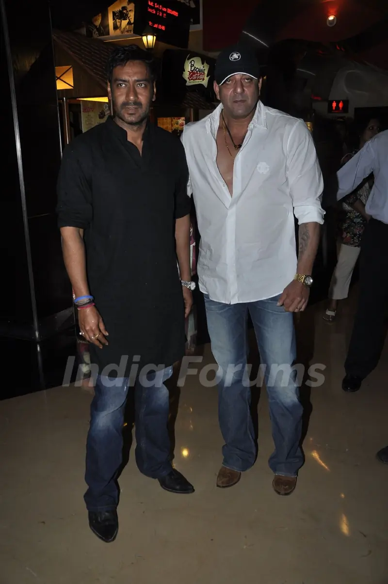 Ajay Devgan, Sanjay Dutt unveiled Rascals first look at PVR, Juhu. .