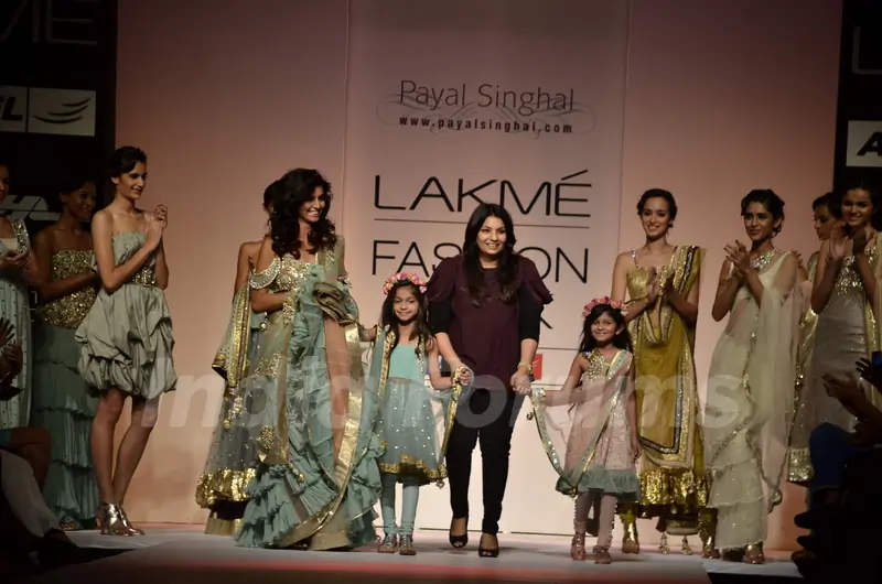 Model display the designer Payal Singhal's collection during the first day of Lakme fashion week winter/festive 2011, in Mumbai. .