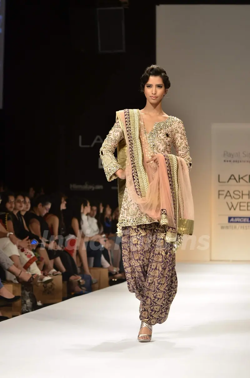 Model display the designer Payal Singhal's collection during the first day of Lakme fashion week winter/festive 2011, in Mumbai. .