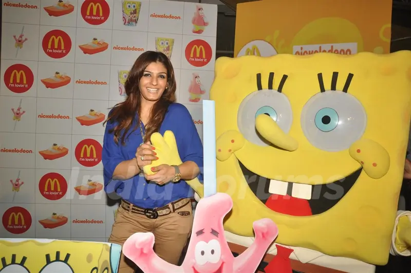 Raveena Tandon at the launches of Nickelodeon-McDonalds Happy Meal with toy SpongeBob SquarePants in Mumbai