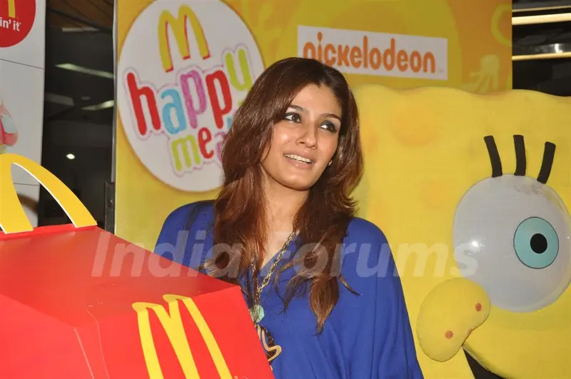 Raveena Tandon at the launches of Nickelodeon-McDonalds Happy Meal with toy SpongeBob SquarePants in Mumbai