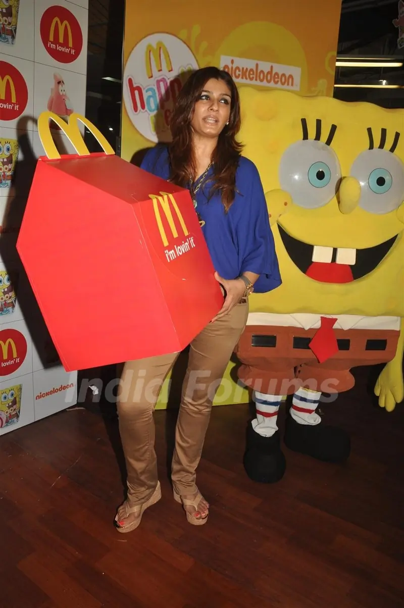 Raveena Tandon at the launches of Nickelodeon-McDonalds Happy Meal with toy SpongeBob SquarePants in Mumbai