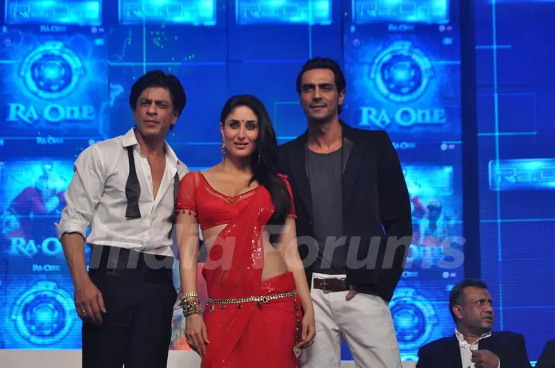 Shah Rukh, Arjun Rampal and Kareena on the Ra.One music launch