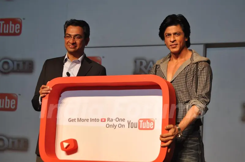 Shah Rukh Khan with Rajan Anandan launched custom built movie channel on YouTube for his upcoming film 'Ra.One'