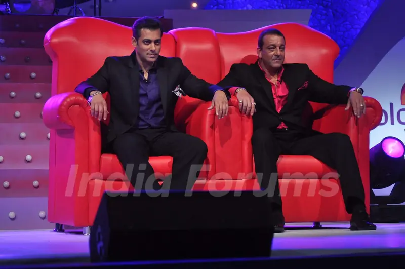 Host of Bigg Boss 5 Salman Khan with Sanjay Dutt