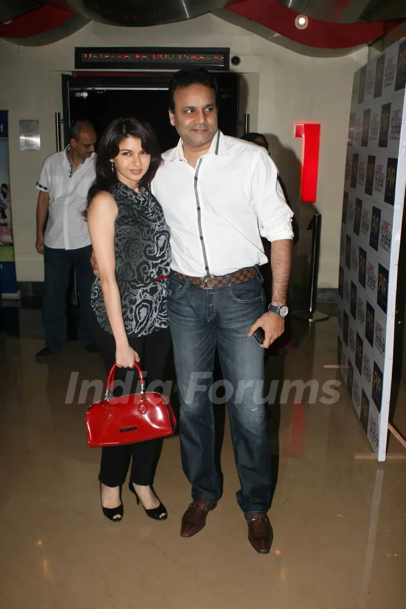 Bhagyashree with hubby at Premiere of movie 'Love Breakups Zindagi' at PVR