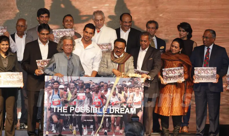 John Abraham, Rahul Bose, Dalip Tahil and Gul Panag poses during the launch of book ‘The Possible Dream’ in Mumbai