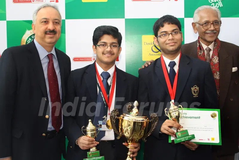 Arunavha Chanda and Mitul Dey Chowdhury winner of 'Limca Book of Records Quiz 2011' in New Delhi