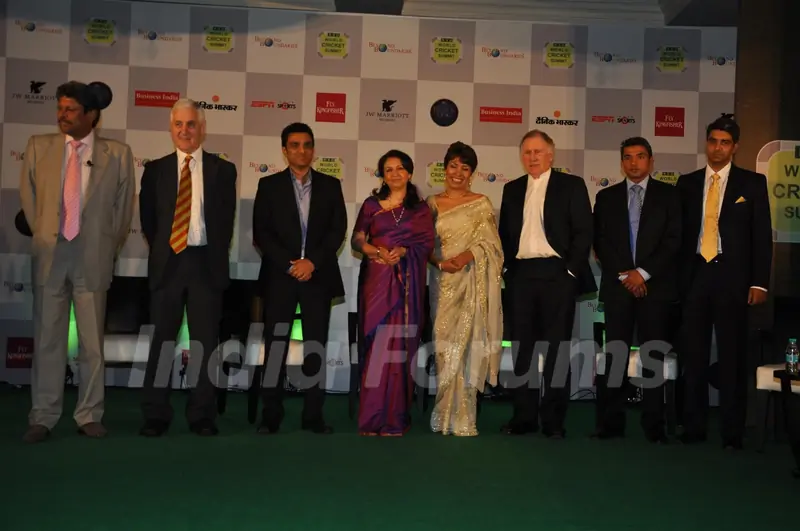 Sharmila Tagore, Kapil Dev, Ajay Jadeja at the 2nd edition of the RSD World Cricket Summit in Mumbai