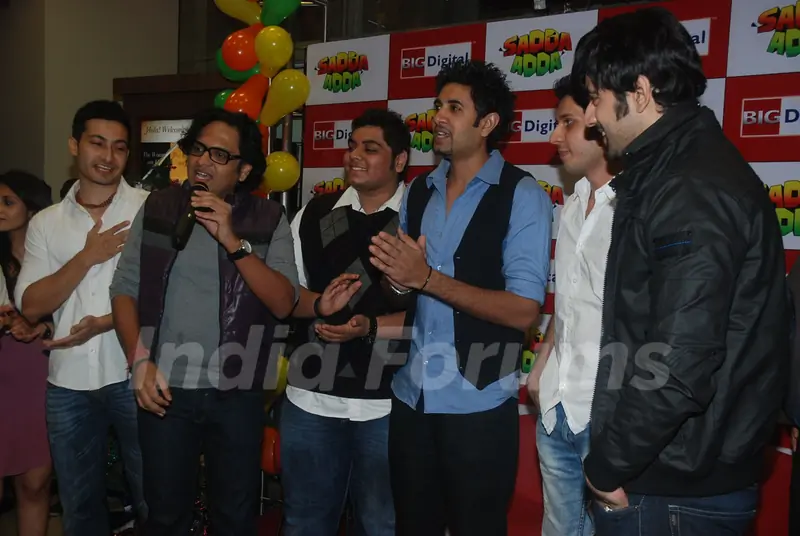 Celebrities during the music launch of "Sadda Adda", at 92.7 BIG FM