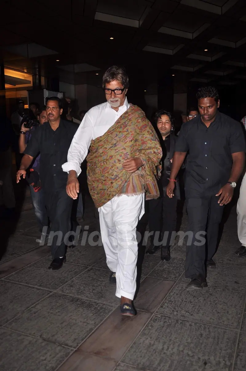 Amitabh Bachchan during the release of Kailash Kher's new album "Kailasha Rangeele" in Mumbai