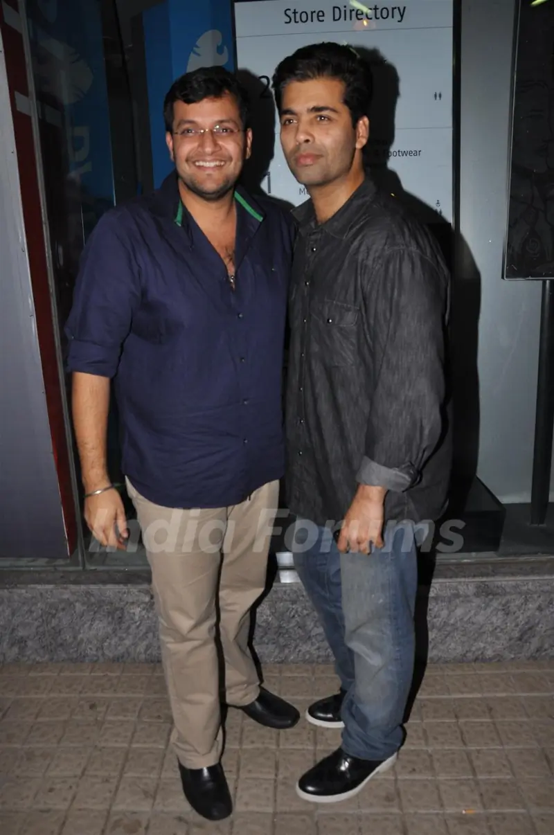 Director Karan Malhotra and Producer Karan Johar at Special screening of the film 'Agneepath' at PVR