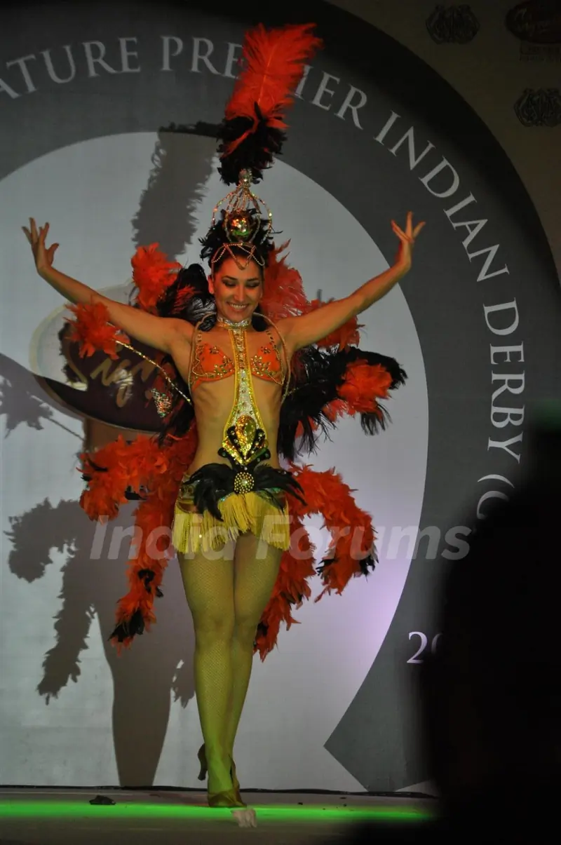 Models walk the ramp for McDowell’s Signature Premier Indian Derby 2012 fashion show at RWITC
