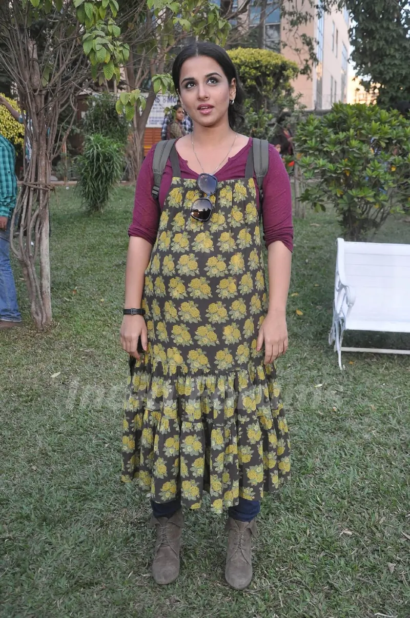 Vidya Baln on the sets of Uttran. .