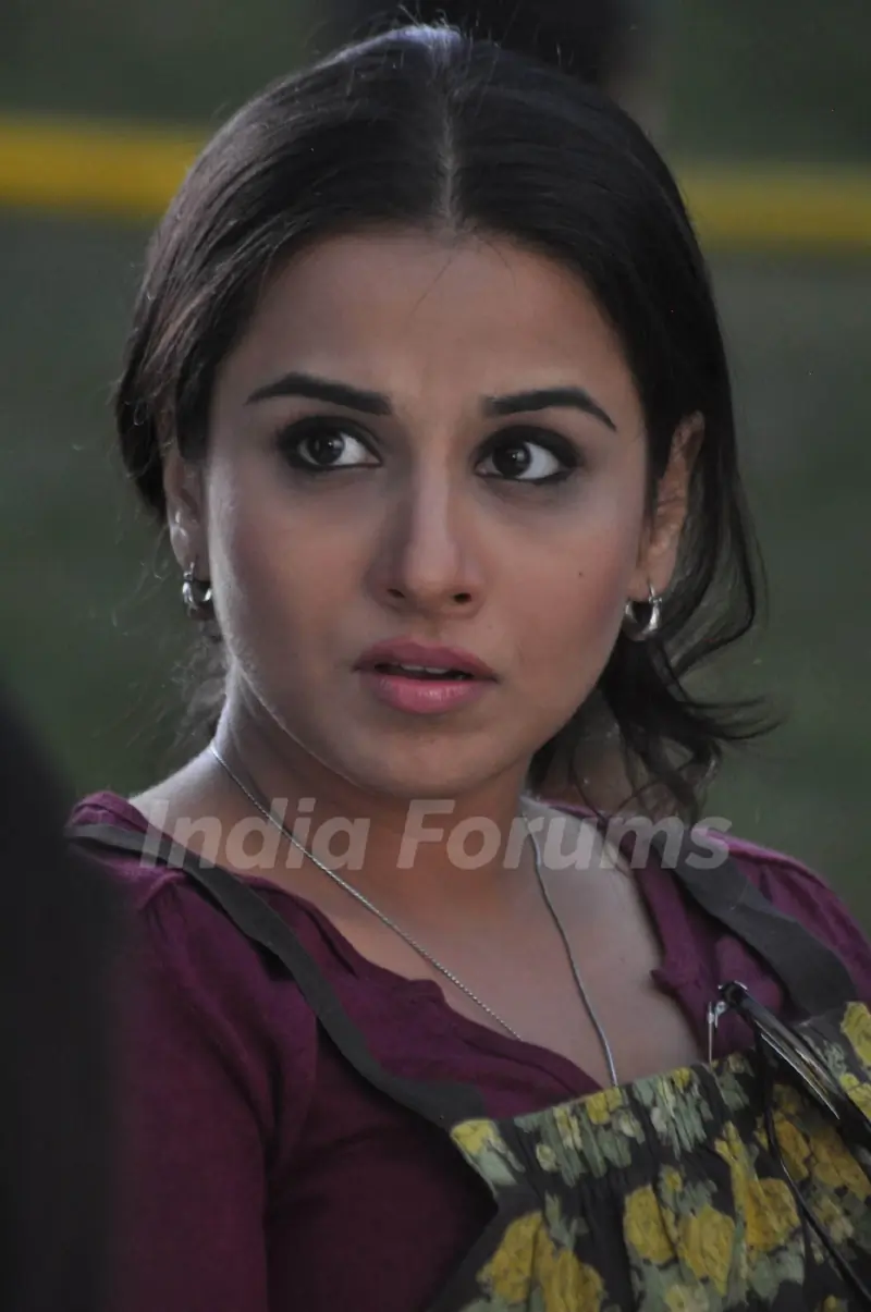 Vidya Baln on the sets of Uttran. .